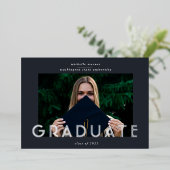 carte de faire-part moderne script (Debout devant)