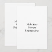 Carte de faire-part personnalisée à plat (Devant / Derrière)