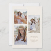 Carte de Faire-part photo de classe supérieure (Dos)