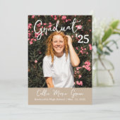 Carte de Faire-part photo de graduation moderne (Debout devant)