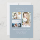 Carte de Faire-part photo Dusty Blue Arch (Dos)