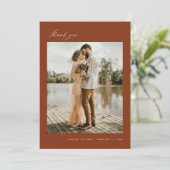 Carte de Faire-part photo Mariage de Merci minimal (Debout devant)