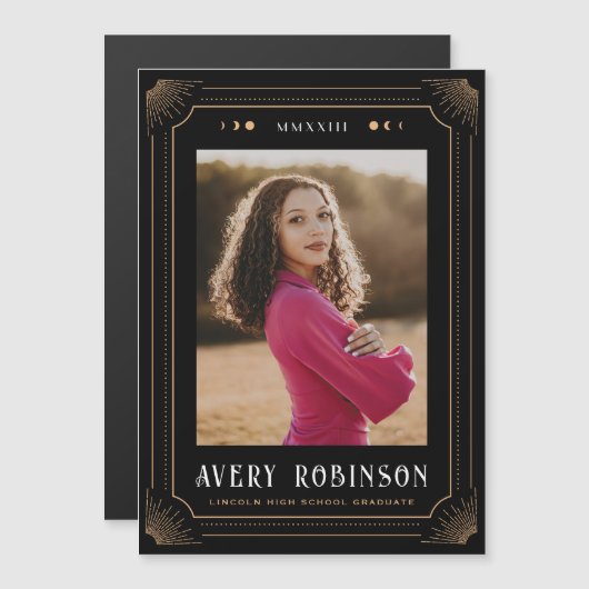 Carte de Faire-part photo pour la graduation en Ta (Devant / Derrière)
