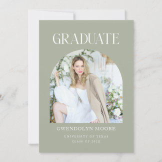 Carte de Faire-part photo Sage Green Arch