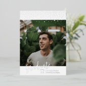 Carte de Faire-part photo Silver Foil (Debout devant)