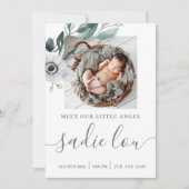 Carte de Faire-part photo Statistiques de naissanc (Devant)