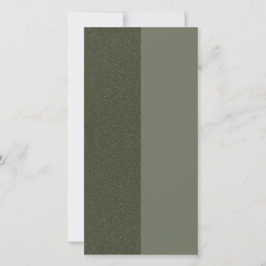 Carte de Faire-Part Plate Texturée Vert Moss Sépar (Devant)