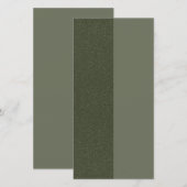 Carte de Faire-Part Plate Texturée Vert Moss Sépar (Devant / Derrière)