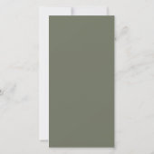 Carte de Faire-Part Plate Texturée Vert Moss Sépar (Dos)