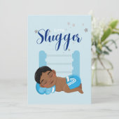 Carte de Faire-part pour bébé petit garçon (Debout devant)