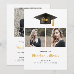 Carte de Faire-part pour Casquette de 3e année pho
