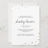 Carte de Faire-part pour diplômés Photo Dots simpl (Dos)