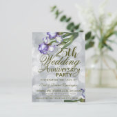 Carte de faire-part pour les 25 ans de mariage (Debout devant)