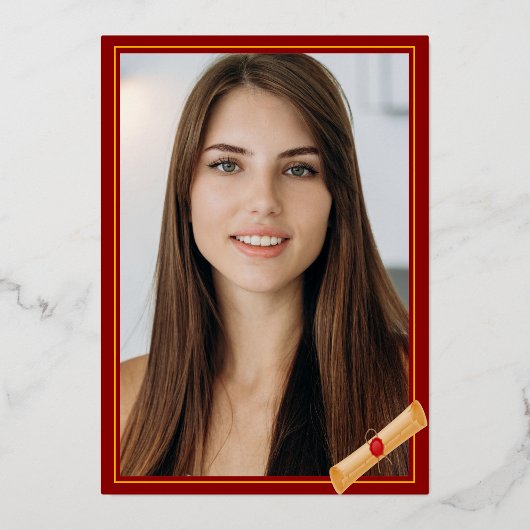 Carte de Faire-part Red Galaxy Gold (Verso)