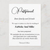 Carte de faire-part reportée personnalisée pour ma (Devant)