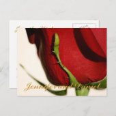 Carte de Faire-part rouge Mariage décembre (Devant / Derrière)