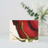 Carte de Faire-part rouge Mariage décembre (Debout devant)