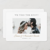 Carte de Faire-part simple Mariage photo (Devant / Derrière)