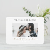 Carte de Faire-part simple Mariage photo (Debout devant)