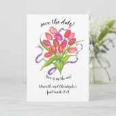 Carte de Faire-part Tulip Bouquet moderne (Debout devant)