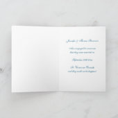 Carte de Faire-part Turquoise Violet Marié (Intérieur)