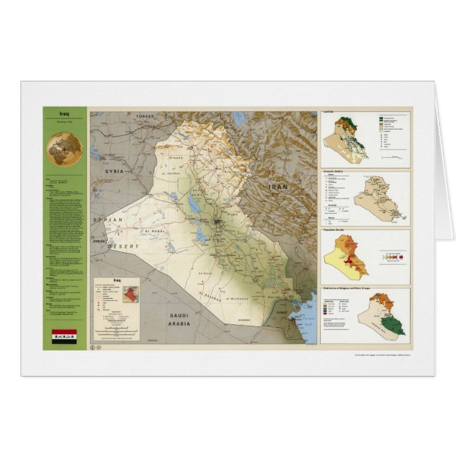 Carte de faits de l'Irak - 1994 (Devant horizontal)