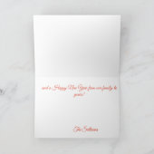 Carte de famille d'éléphant de Joyeux Noël (Intérieur)