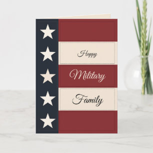 Carte de famille militaire heureuse – Cadeau perso