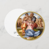 CARTE DE FAMILLE SAINTE Michelangelo 1507 (Devant / Derrière)