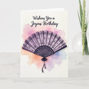 Carte de fan pour l'anniversaire Violet
