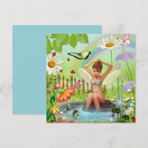 Carte de Fantaisie de Jardin de Fée de Bain