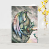 Carte de fantasy de dragon fée par Molly Harrison (Fleur jaune)