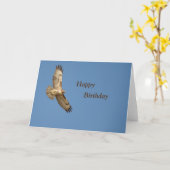 Carte de faucon coupée la queue par rouge de (Fleur jaune)