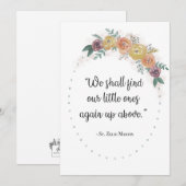 Carte de fausse couche florale St. Zelie Martin (Devant / Derrière)