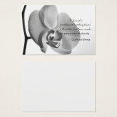 Carte de faveur de la charité des orchidées blanch (Devant & derrière)