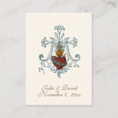 Carte de faveur de mariage catholique élégant  (Devant)