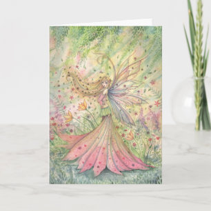 Carte de fée de fleur d'été