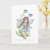 Carte de fée de la fleur mignonne à ne pas oublier (Fleur jaune)