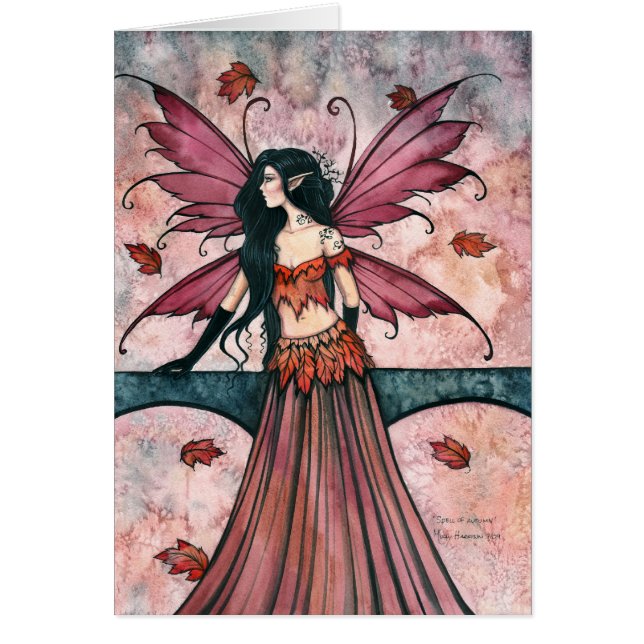 Carte de fée de l'automne par Molly Harrison (Devant)