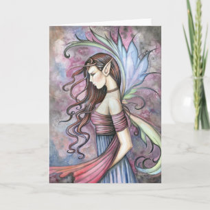 Carte de fée gothique Fée aquarelle