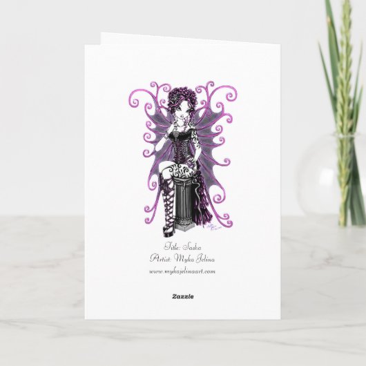 Carte de fée "Sasha" Couture rose Valentine (Dos)