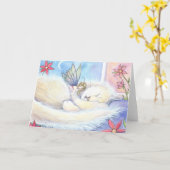 Carte de Fée Suave et Chat (Fleur jaune)