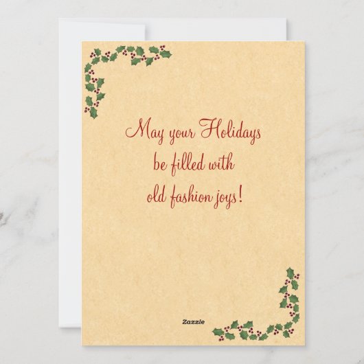 Carte de Féeries de Noël victorienne (Dos)