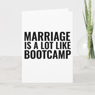 CARTE DE FÉLICITATION MARIAGE AMUSANTE, BOOTCAMP