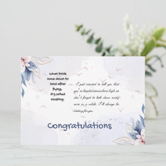 Carte de félicitations (Debout devant)