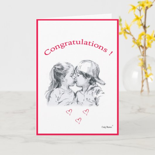 Carte de félicitations (Fleur jaune)