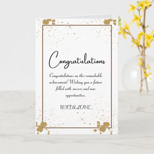 CARTE DE FÉLICITATIONS (Fleur jaune)