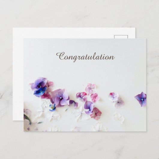 carte de félicitations (Devant / Derrière)