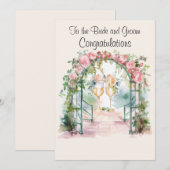 Carte de félicitations à la mariée et à la mariée (Devant / Derrière)