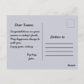 Carte de félicitations à l'équipe de basket-ball g (Dos)